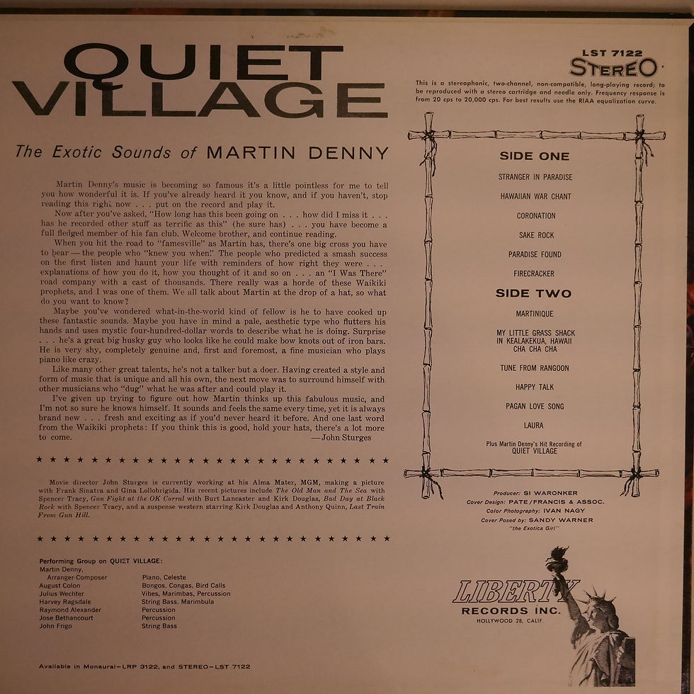 サムネイル： MARTIN DENNY / QUIET VILLAGE