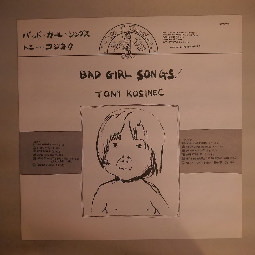 サムネイル： Tony Kosinec / Bad Girl Songs