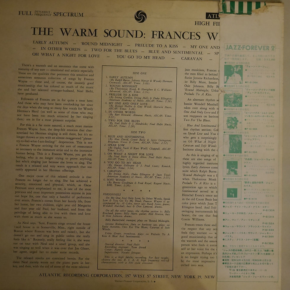 サムネイル： Frances Wayne / THE WARM SOUND