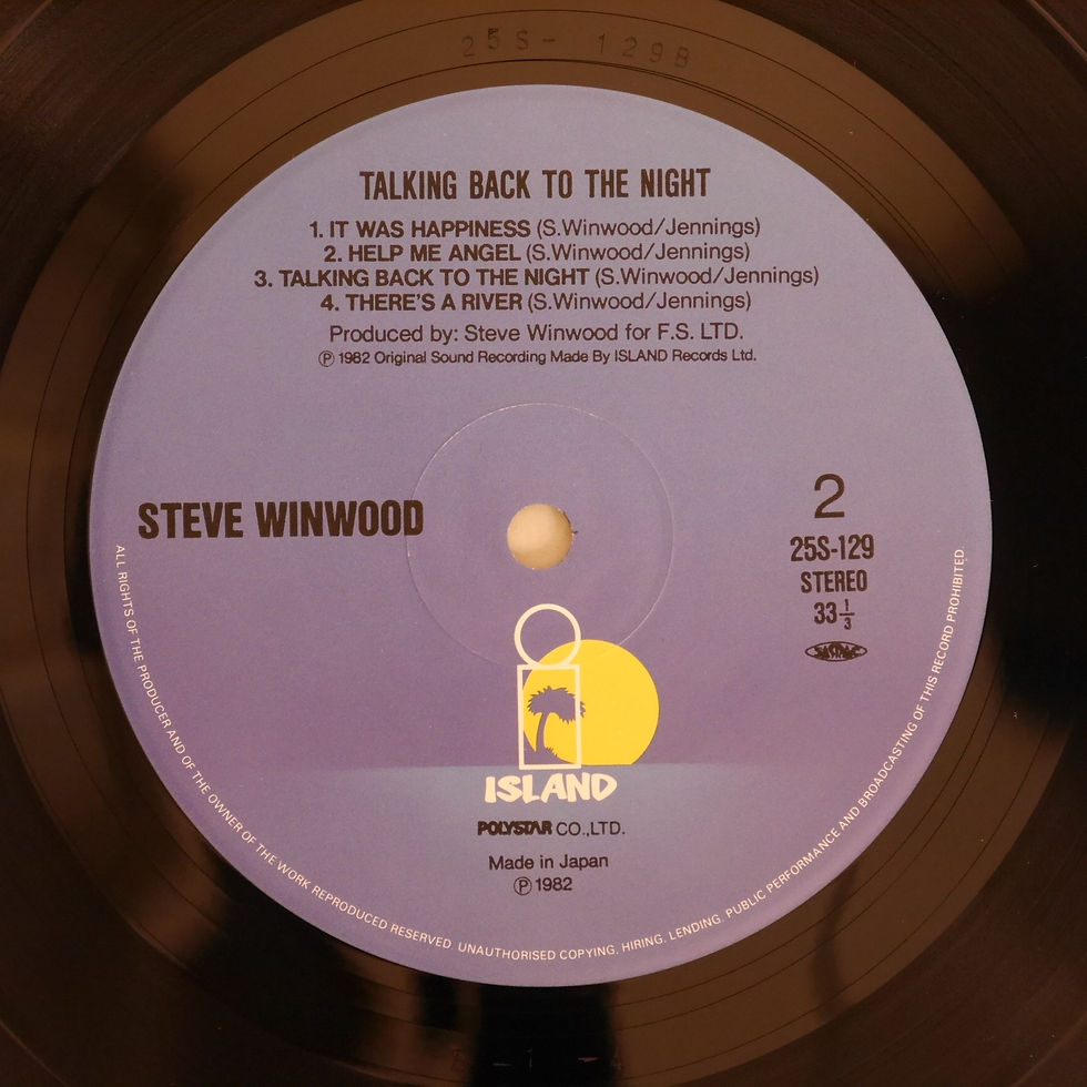 サムネイル： STEVE WINWOOD /Talking Back To The Night