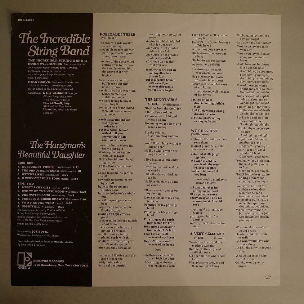 サムネイル： THE INCREDIBLE STRING BAND / The Hangman's Beautiful Daughter