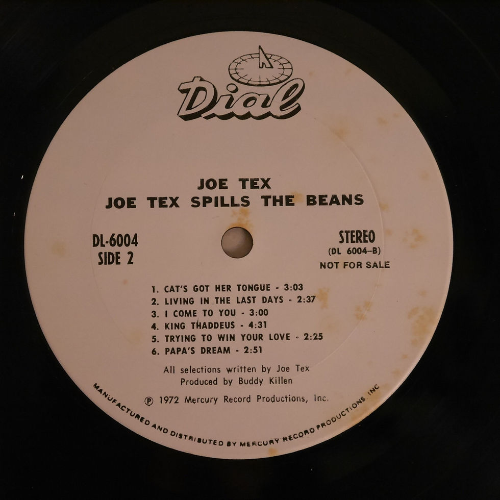 サムネイル： JOE TEX / Spills The Beans（PROMO白ラベル）