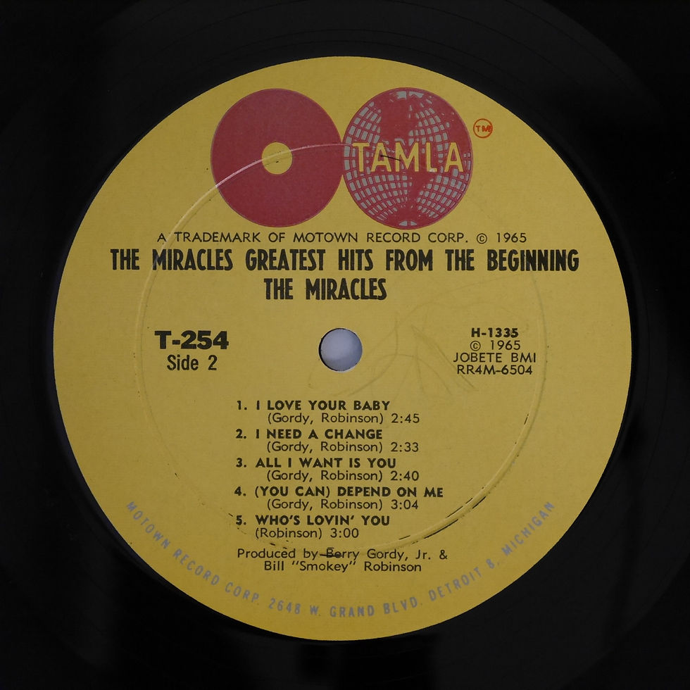 サムネイル： THE MIRACLES / GREATEST HITS FROM THE BEGINNING