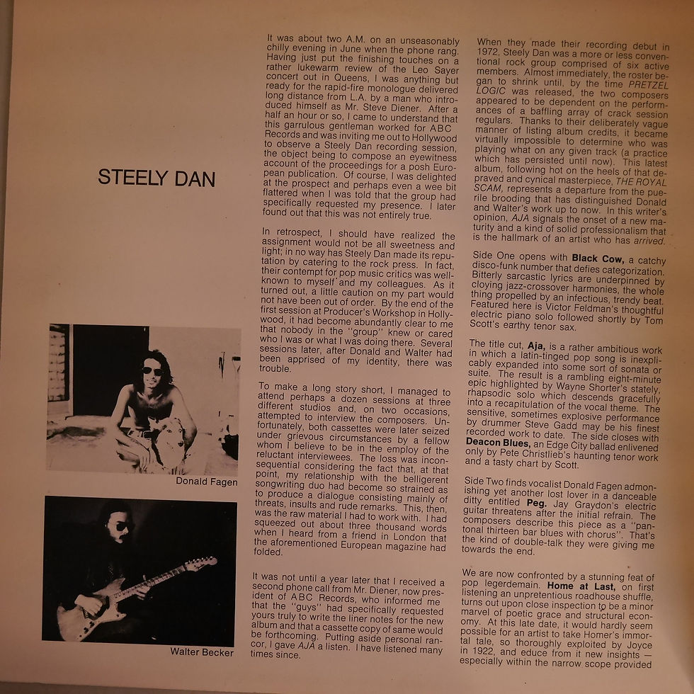 サムネイル： Steely Dan / Aja（音符abcロゴ黄色ラベルAA-1006）