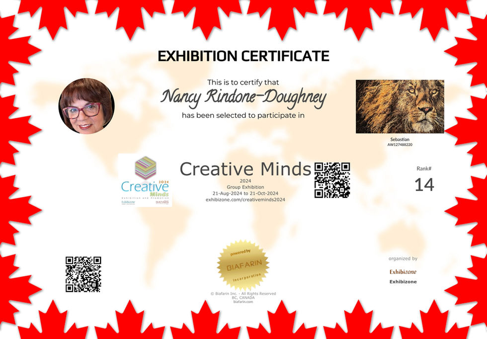 Creative Minds - 2024 - Nancy Rindone-Doughney - Certificate - 002