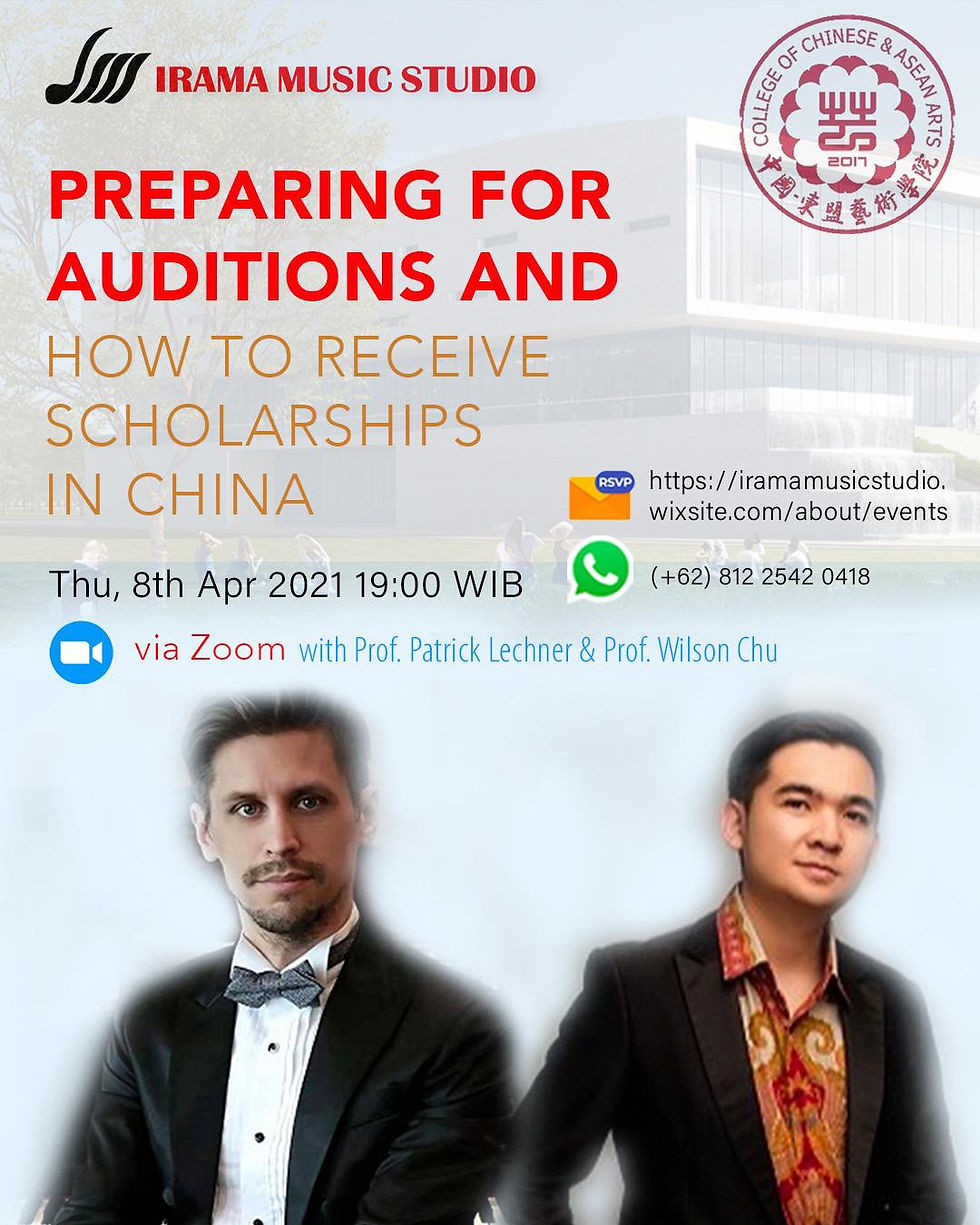 Preparing for Auditions and How to Receive Scholarships in China