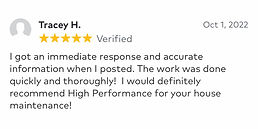 Verified Review on thumbtack