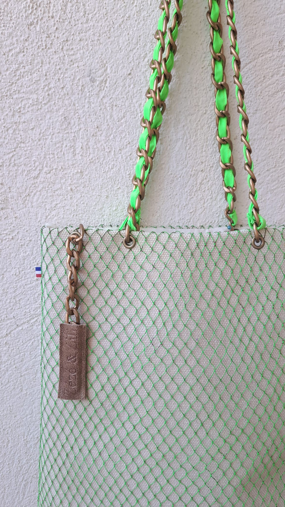 Miniature : Tote bag acidulée vert fluo