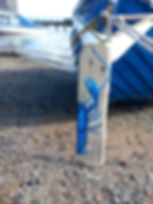 Hand-painted blue lobster painting on driftwood