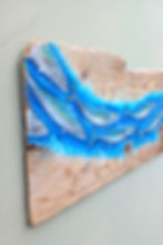 Thumbnail: "Going with the Flow" - Mackerel Painting on Reclaimed Wood