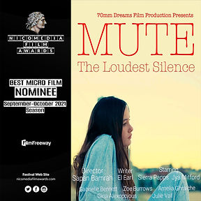 NBMFA September-October 2021 - Best Micro Film Nominee - Mute.jpg