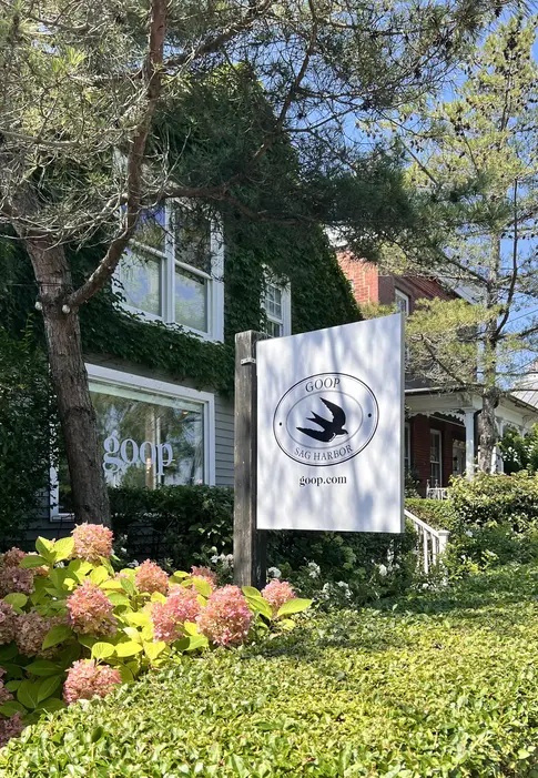 Entrance of Goop Sag Harbor designed by Jill Romine
