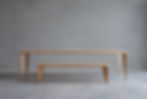Handgemaakte eiken tafel yuna