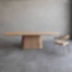 Massief eiken eettafel op maat met natuurlijke afwerking
