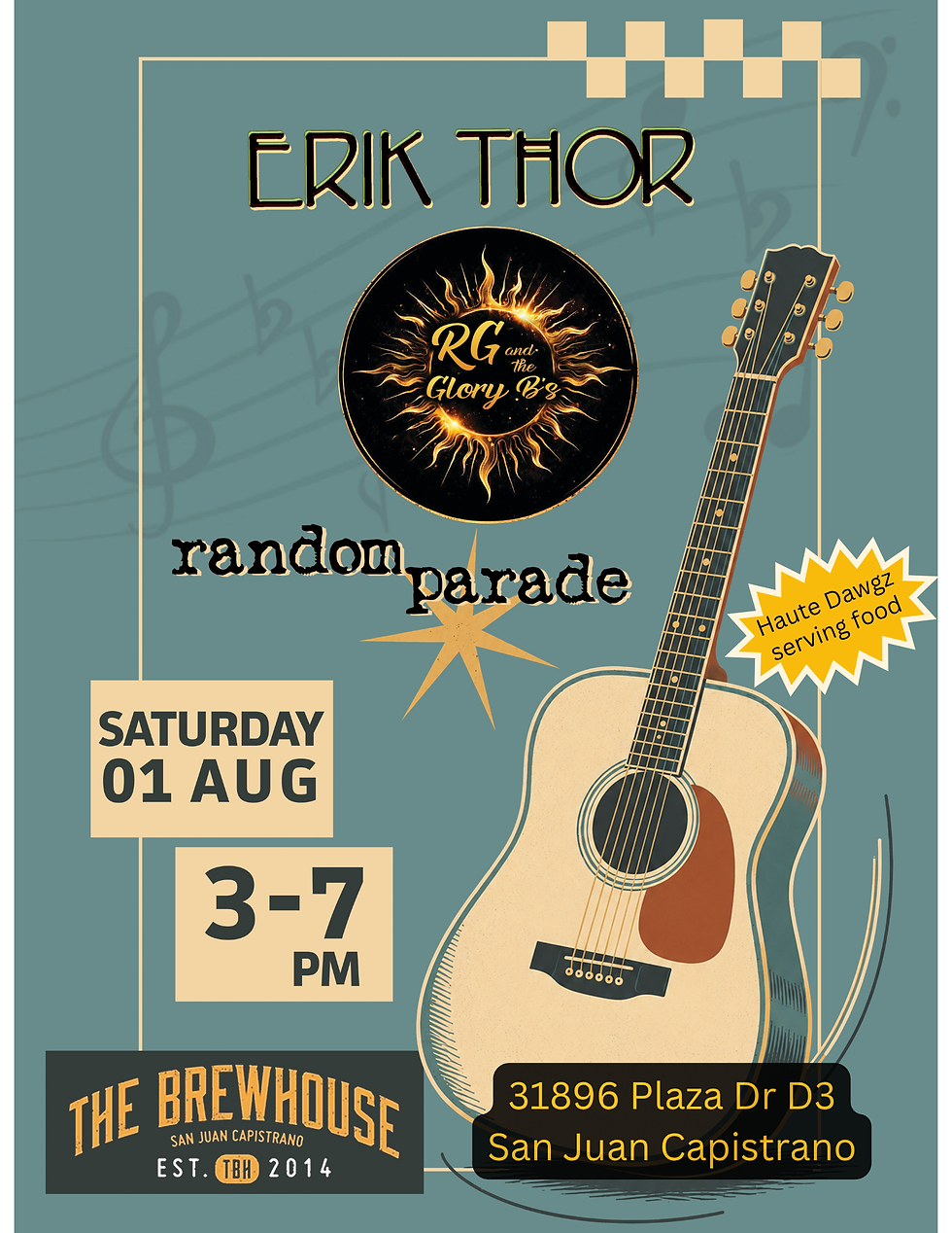 Live Music - Erik Thor, Rob Gallas and Random Parade