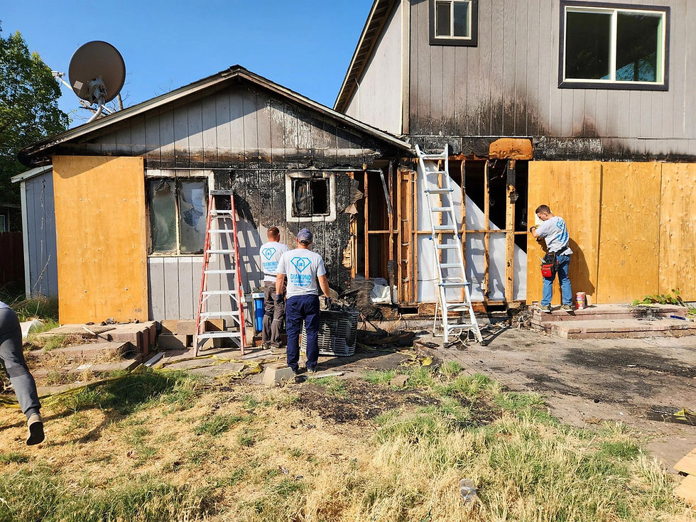 Home uninhabitable after fire damage awaiting restoration