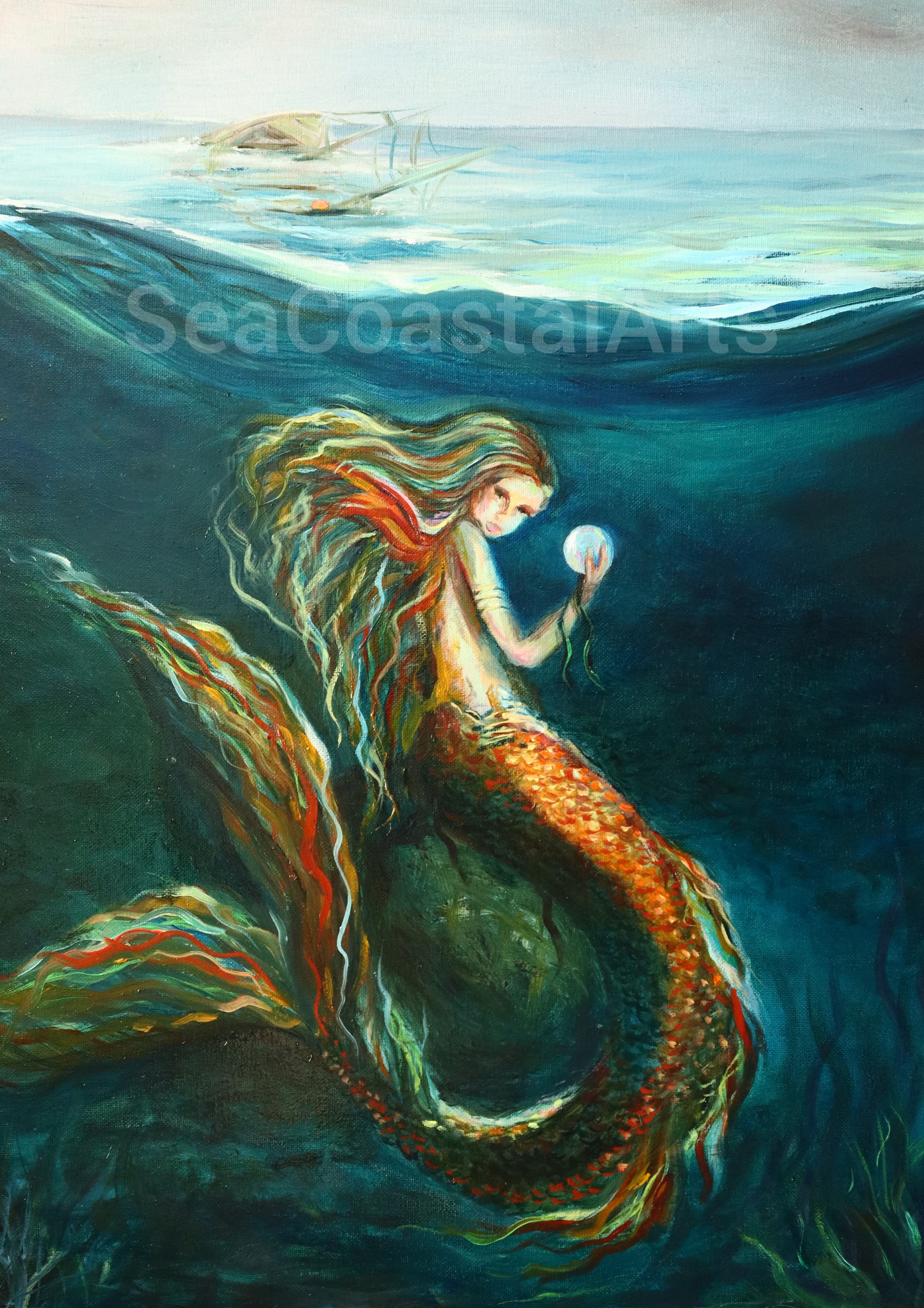 Mermaid's Pearl 18x24 Original