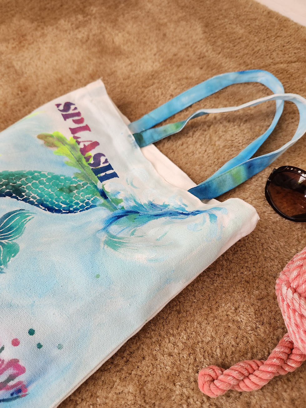 Thumbnail: Mermaid Tail  Canvas Tote 