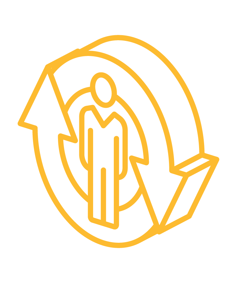 Boomerang Employee - Isometric Gold Icon
