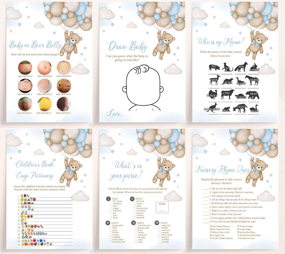 Baby Shower Game Booklet