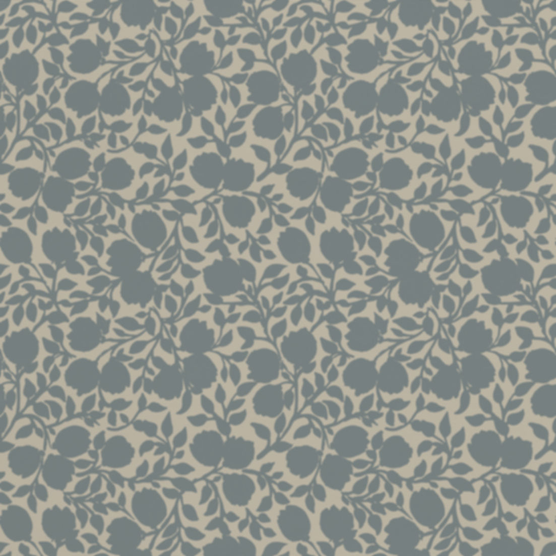 Floral silhouette wallpaper with flowing vintage inspired pattern