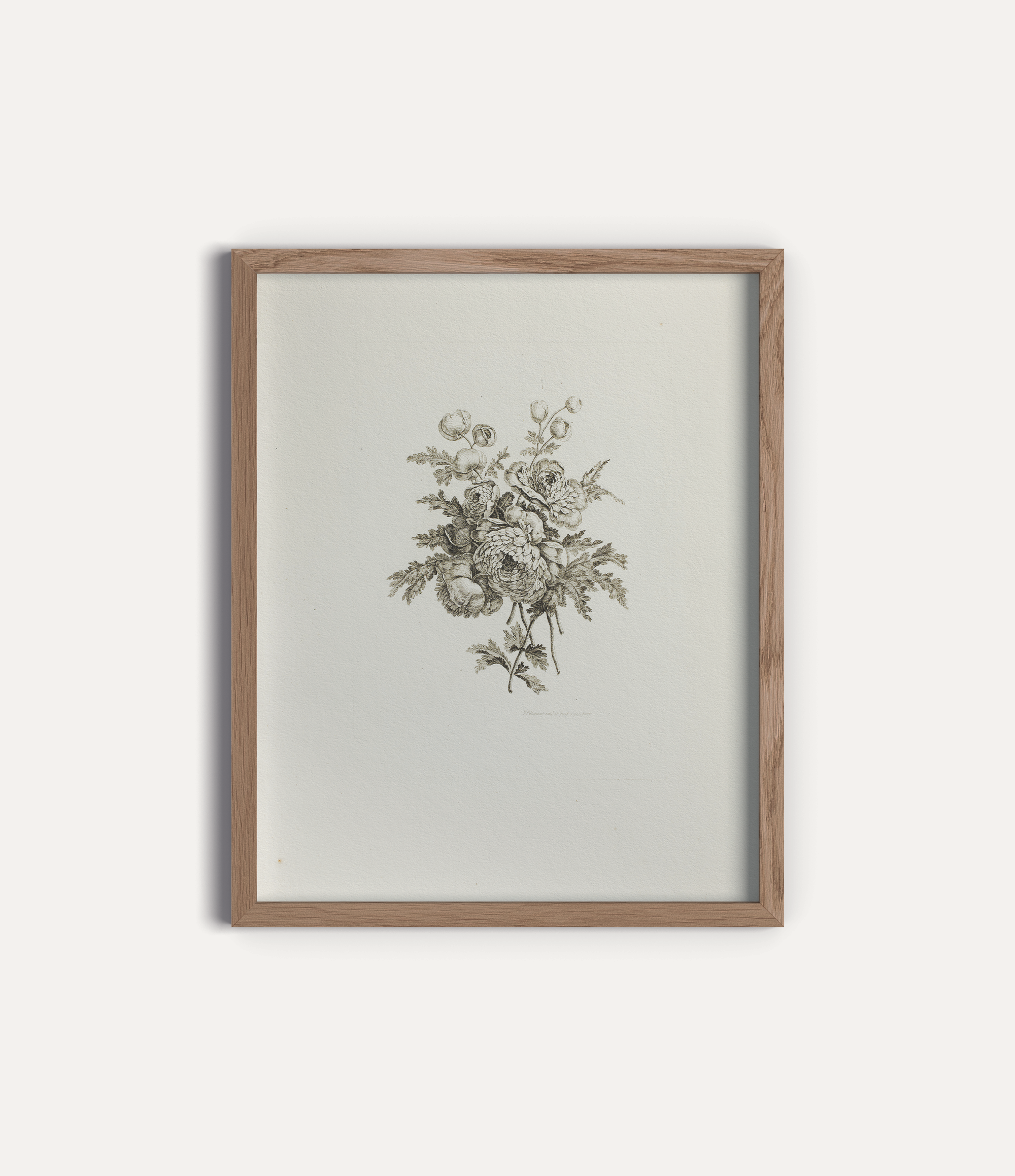 Affiches d’art vintage Bouquet de pivoines avec cadre par Artza & Co.