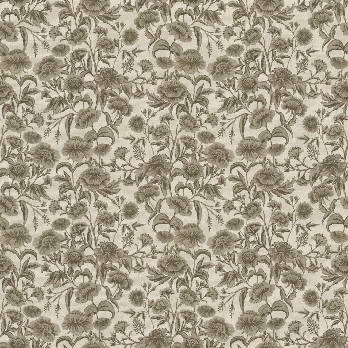 Emilia wallpaper by Smoke in the Woods x Artza & Co. – intricate vintage floral pattern.