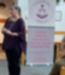 Mariea giving a talk