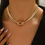 Thumbnail: 1pc Women'S Golden-Tone Snake Chain Choker Necklace - Bold Statement Jewelry wi
