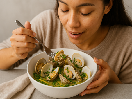 The Brainy Bite: Garlicky Steamed Clams