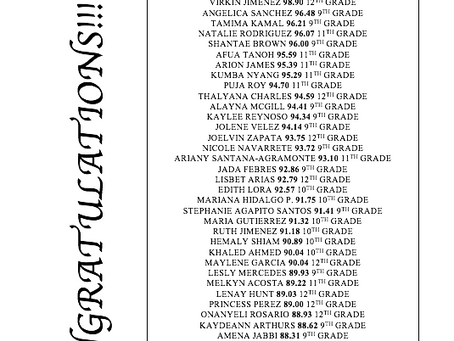 CONGRATS ON MAKING THE HONOR ROLL METRO STUDENTS!!!!