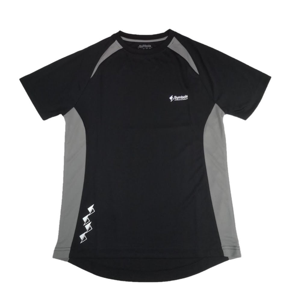 05MST0019男裝排汗透氣運動T恤(黑色/灰色) - 快乾、透氣、排汗 穿著舒適