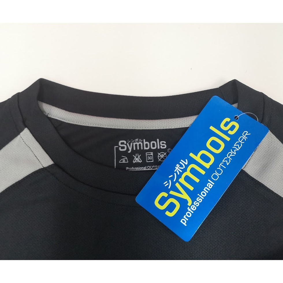 縮圖：05MST0019男裝排汗透氣運動T恤(黑色/灰色) - 快乾、透氣、排汗 穿著舒適