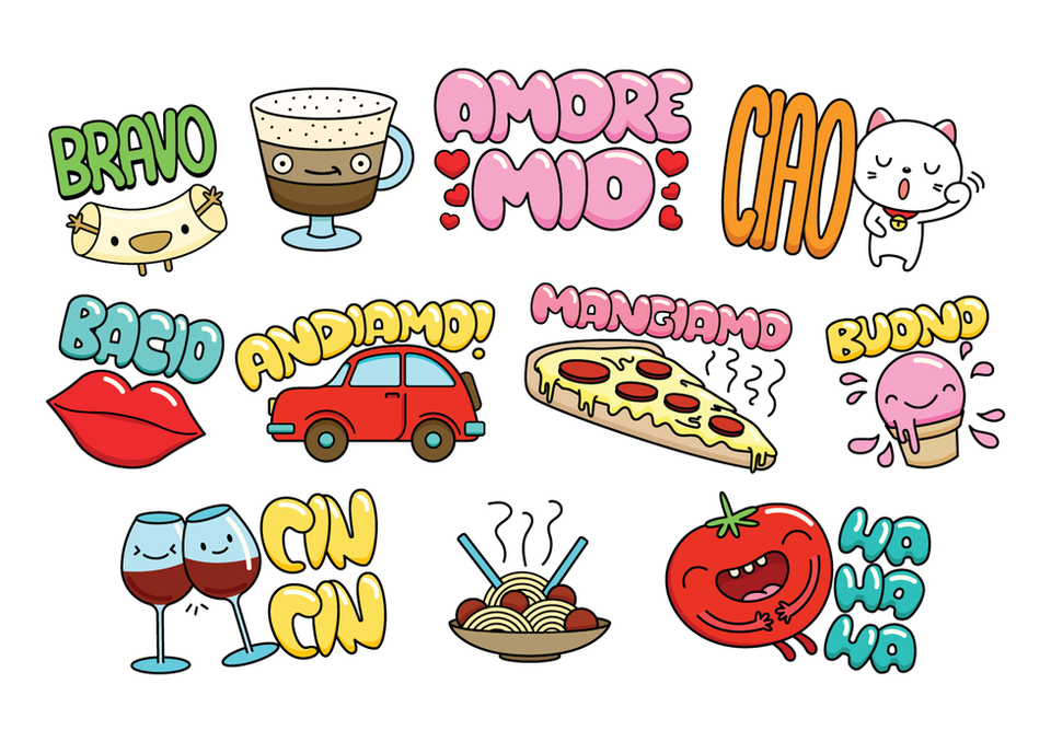 illustrations stickers and logo design viber by sasa elebea