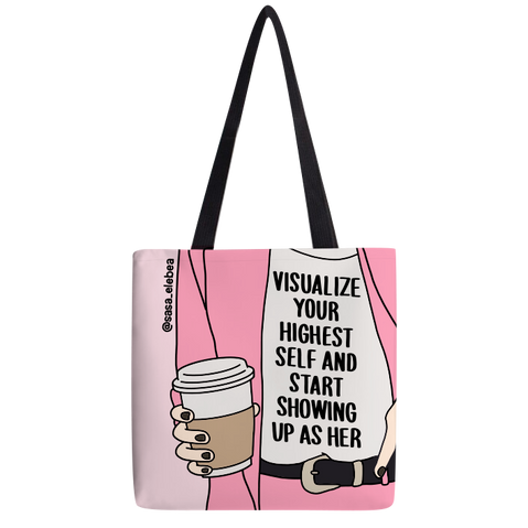 visualize your highest self empowering art on merchandising for women empowerment by sasa elebea creative visualization change your life links to redbubble