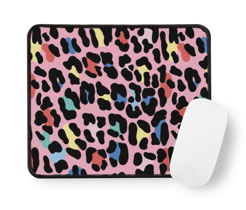 rainbow leopard mouse pad by sasa elebea colourful art on merch for women links to redbuubble