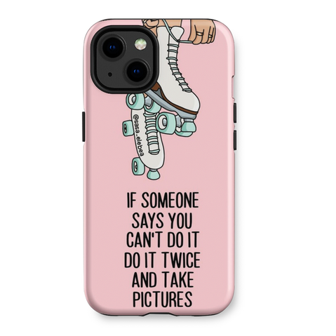do it twice empowering artwork for women on iphone case by sasa elebea links to redbubble