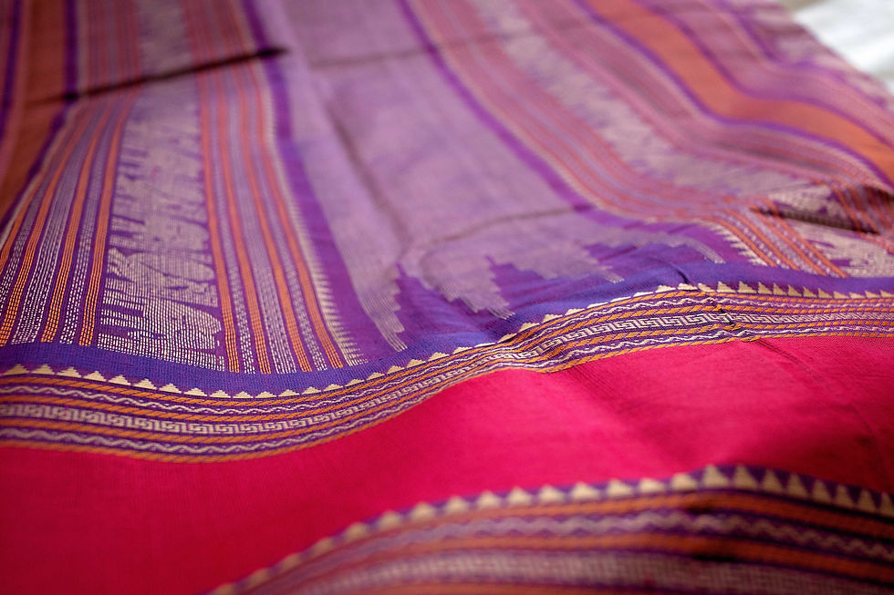 Thumbnail: Ravishing Purple 1000 Butta Saree