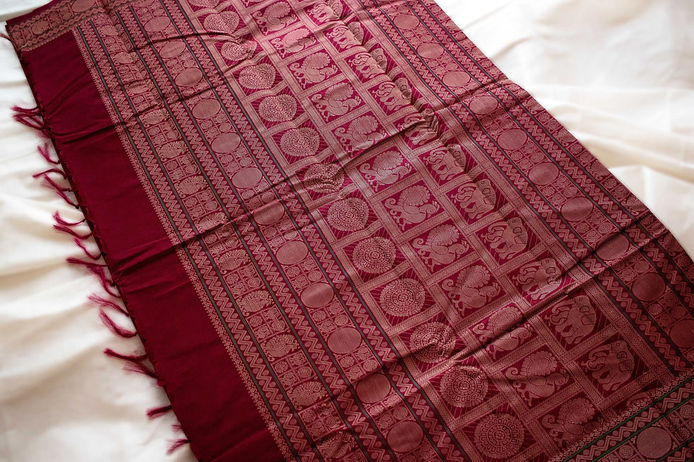 Thumbnail: Deep pink Rich Cotton Saree