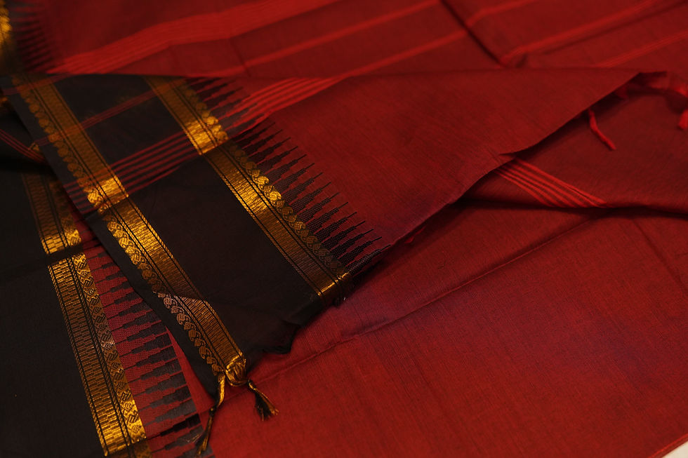 Thumbnail: Kumkum red  & Black Kanchi - TS -77703