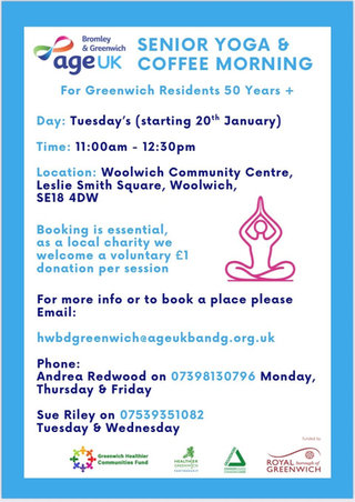 AGE UK Senior Yoga & Coffee Morning | WCCC
