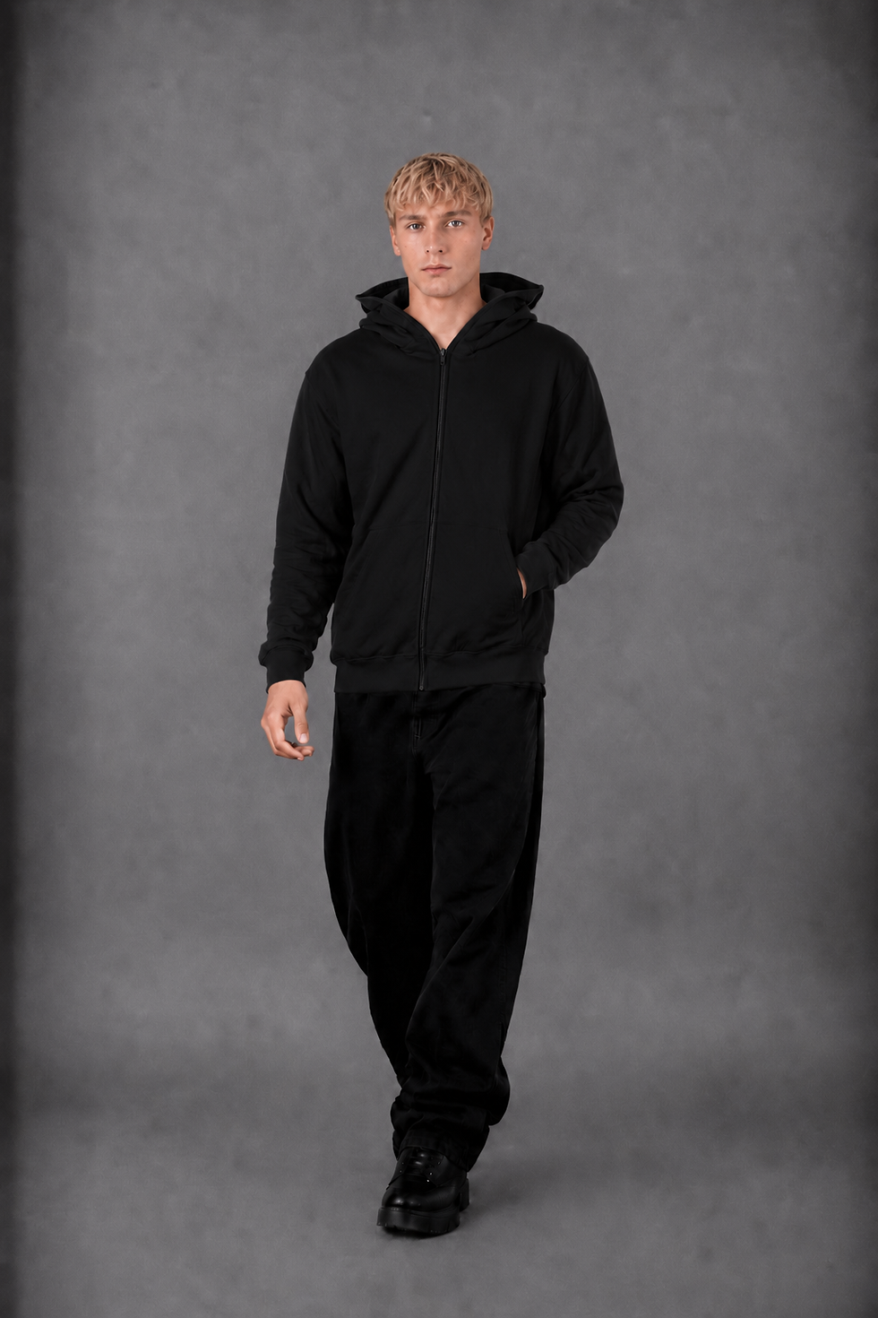 Miniature : No Face - Hoodie zippé à cagoule intégrée