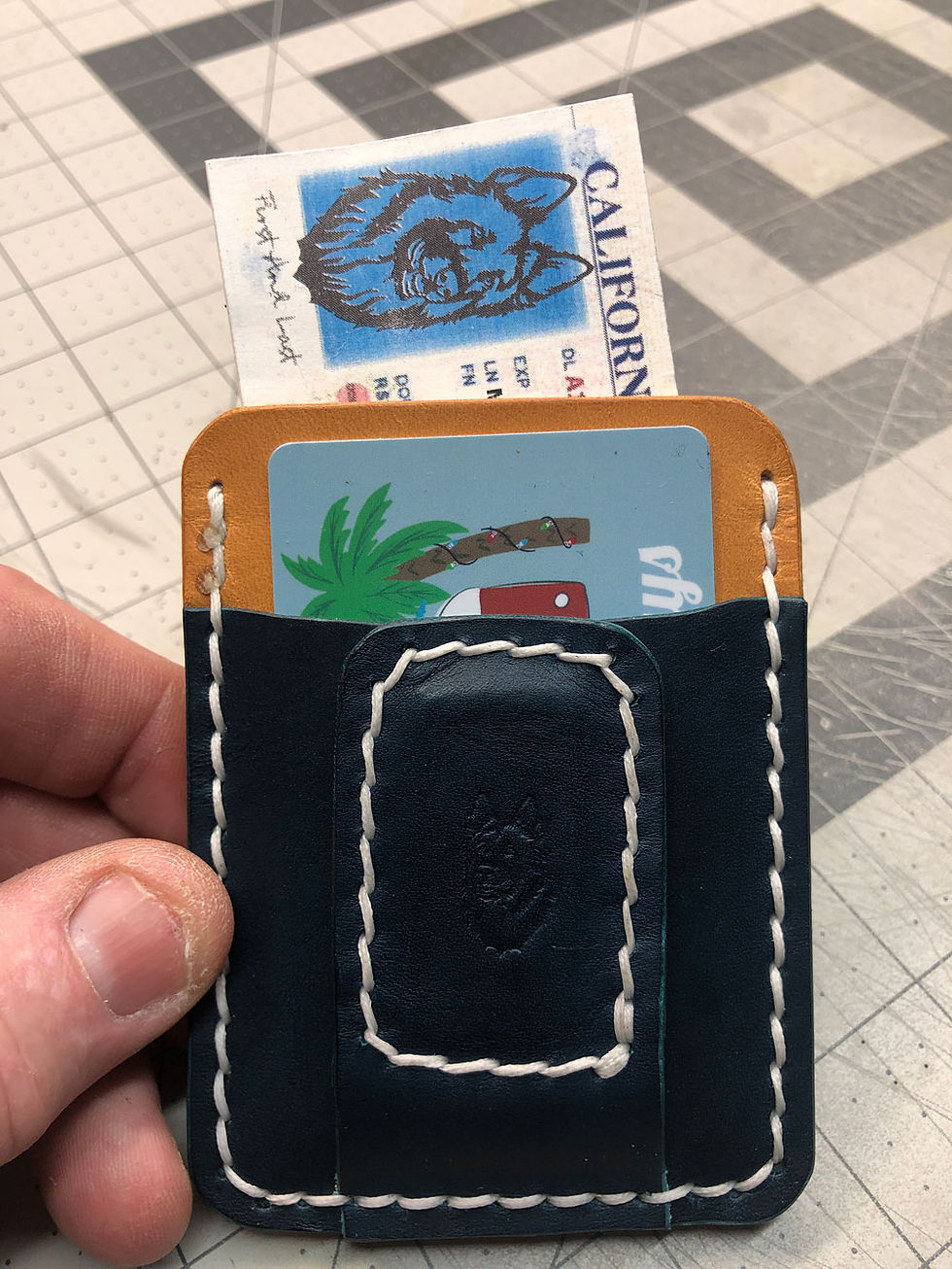 Thumbnail: Minimalist Leather Wallet Magnet Clip
