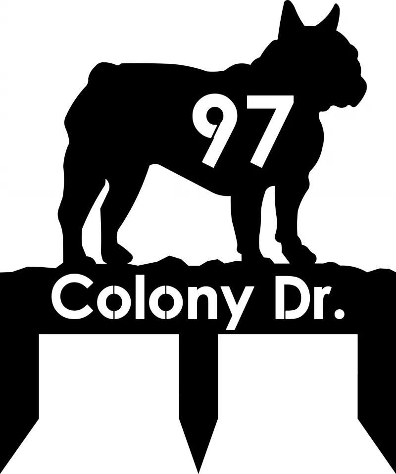 Thumbnail: Dog Breeds C thru F Spiked Address Plaque