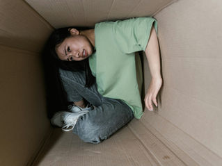 A person trapped in a confined space