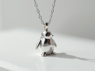 The Unique Penguin Necklace in Sterling Silver
