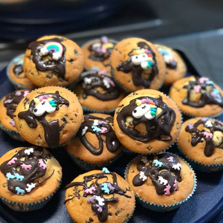 Einhorn Cupcakes bei Meet5 Gruppentreffen
