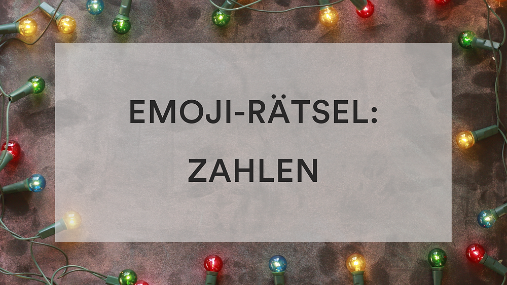  Weihnachtliches Emoji-Rätsel: Zahlen 