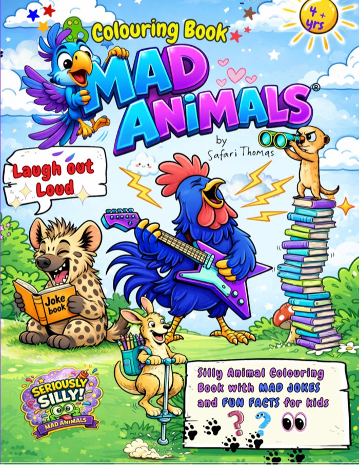 MAD ANIMALS®: Seriously Silly colouring book cover