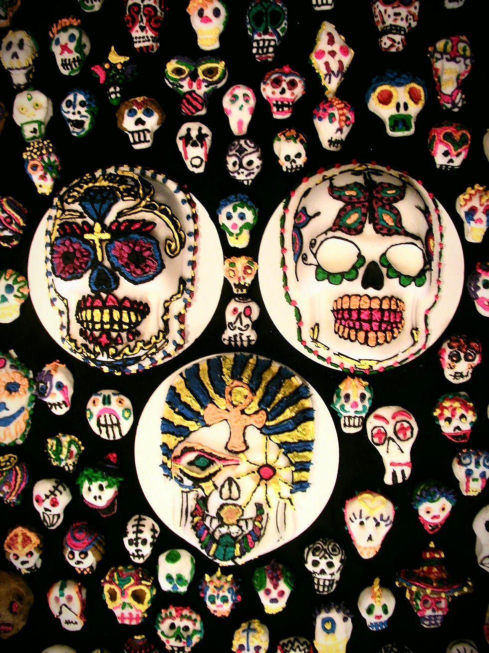 Large and Small Sugar Skulls
